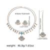 Ethnic Fusion Necklace And Earring Set With Tassel Accents For Wedding Fashion Jewelry