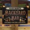 Personalized Metal Sign Custom Text Welcome Plaque Garden Wall Decor