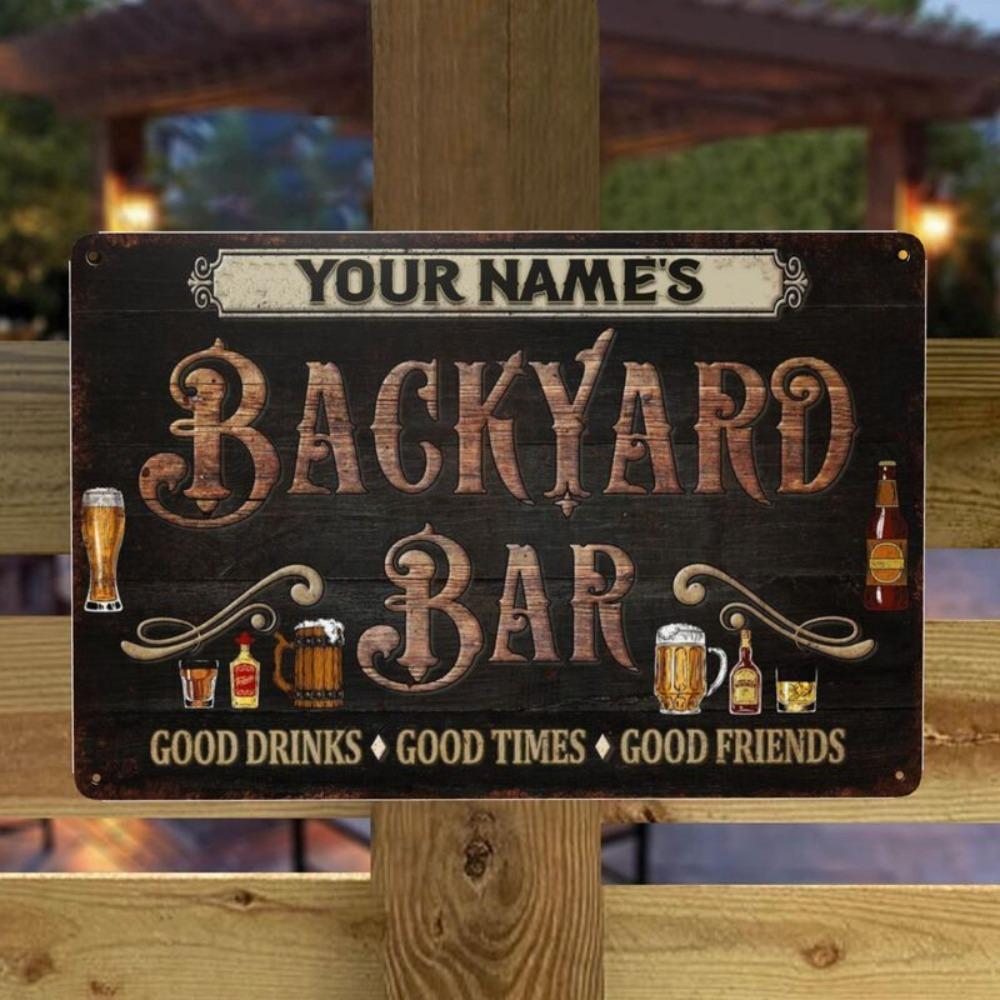 Personalized Metal Sign Custom Text Welcome Plaque Garden Wall Decor
