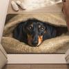 1Pcs Anti Fatigue Kitchen Rugs Dachshund Peeking Print Waterproof Non-Slip Thick Cushioned Kitchen Mat Heavy Duty Comfort Standing Mat for Bathroom