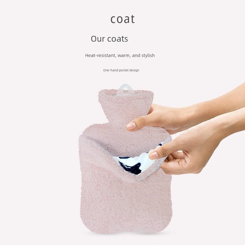Trendy Water-Filled Hot Water Bottle 1000ml Cute Mini Water-Filled Hand Warmer for Men and Women Cartoon Hot Water Bag