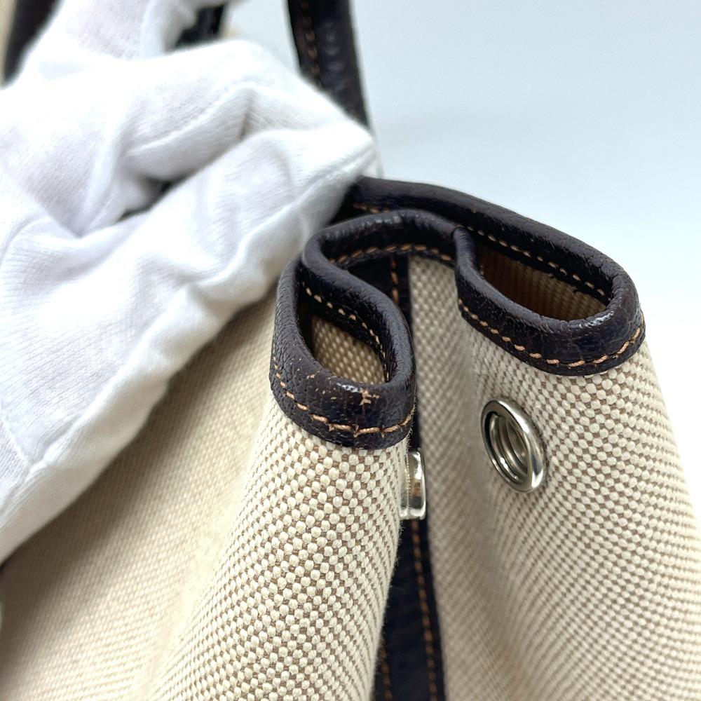 Hermes Garden Party PM Bags Hand Bag Tote Bag Toile H / Leather Beige/Brown