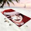 B-black Animation B-butler-r Towel Large Quick-Drying Microfiber Soft Beach Towel for Travel Fitness Sauna Bathing Camping