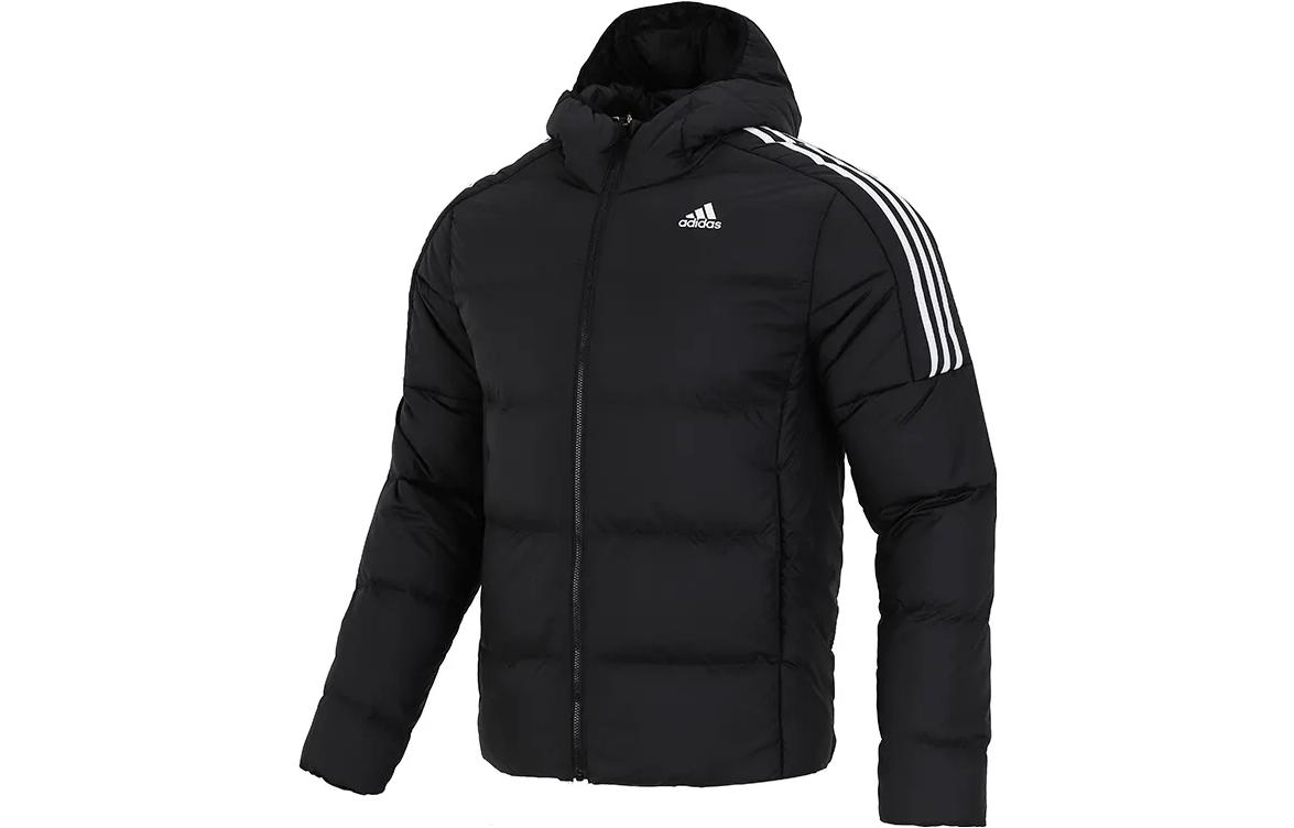 adidas Essentials Midweight Down Hooded Jacket Black GT9141 XS