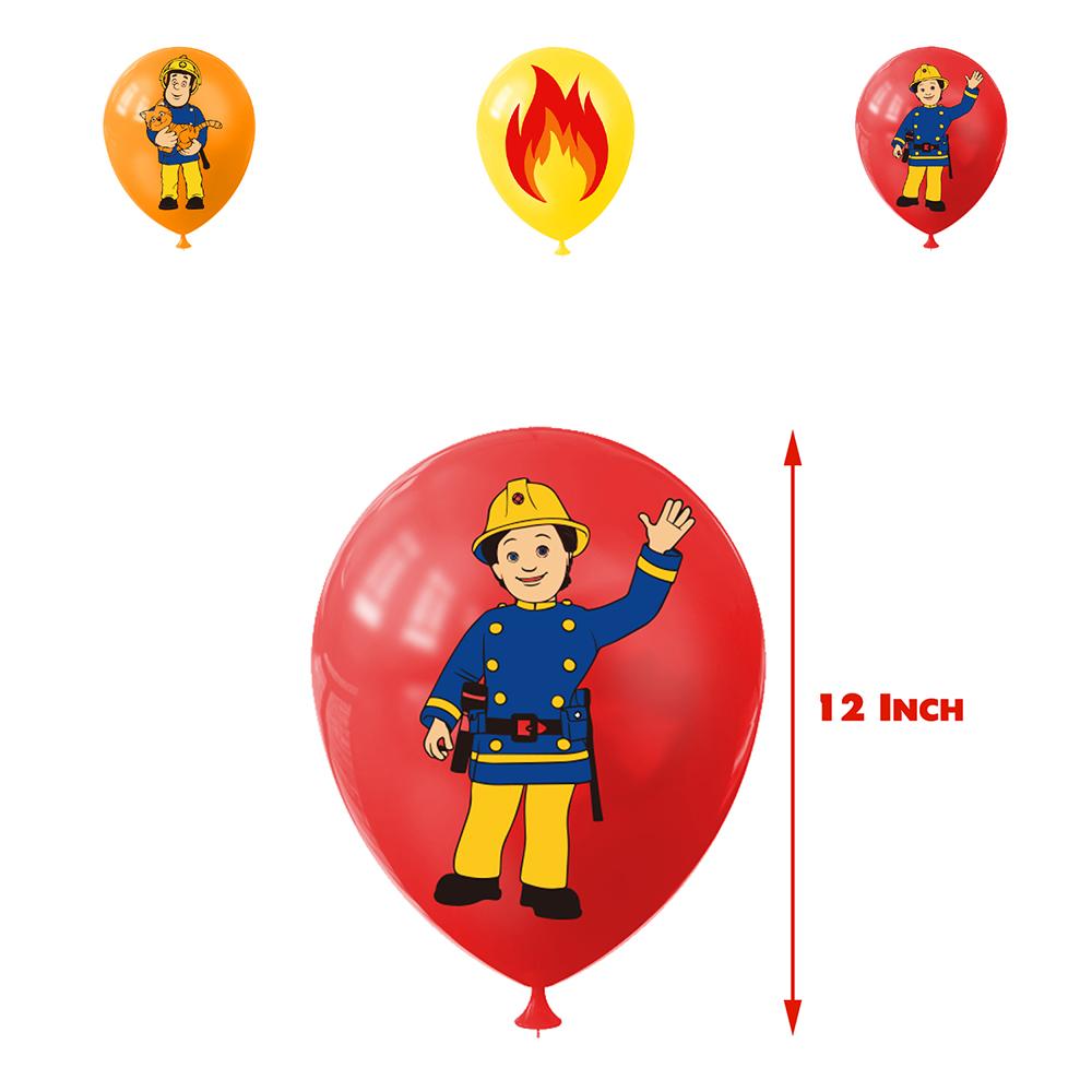 33PCS Firman Sam Balloons Firefighter Theme Birthday Party Gift For Children Kid