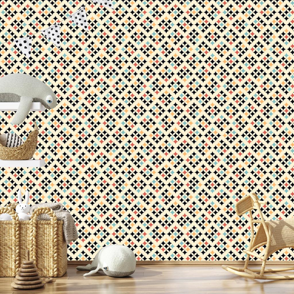 Retro Pattern Wallpaper for Living Room and Bedroom 50x1000