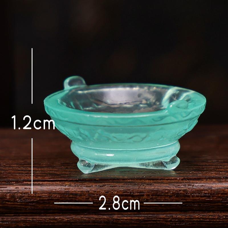 Micro-landscape Ornaments, Luminous Simulation Bronze Wares, Car Garden Landscaping Resin Craft Decorative Small Ornaments