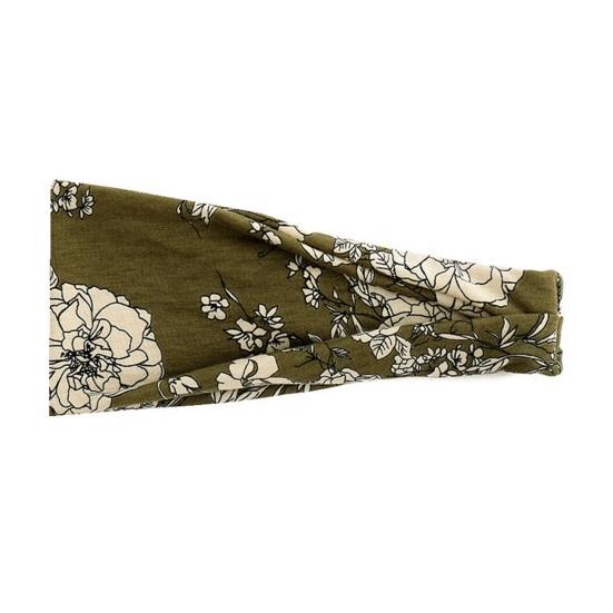 

Женская повязка на голову для йоги с цветочным принтом, винтажная богемная широкая, высокая эластичность, противоскользящая повязка на голову, поглощающая пот, мягкая многоразовая повязка на голову для бега в тренажерном зале и тренировках