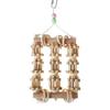Parrot Cage Bite Toys Natural Wood Blocks Chew Toy for Medium and Large Birds