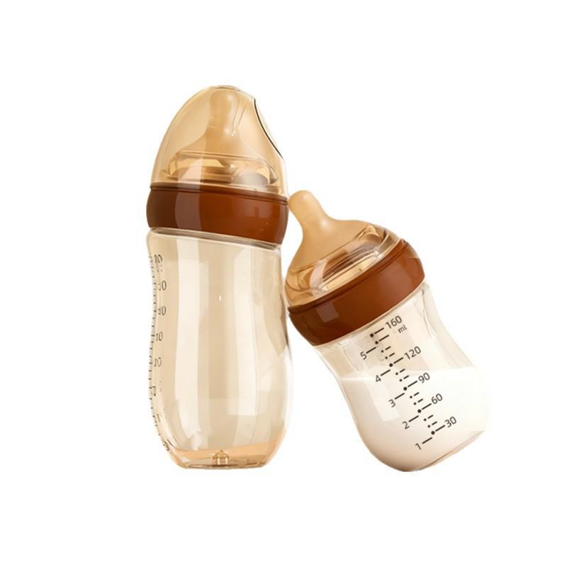 Wide Neck Glass Baby Bottle Anti-Colic Curved BPA Newborns 0-10 Months