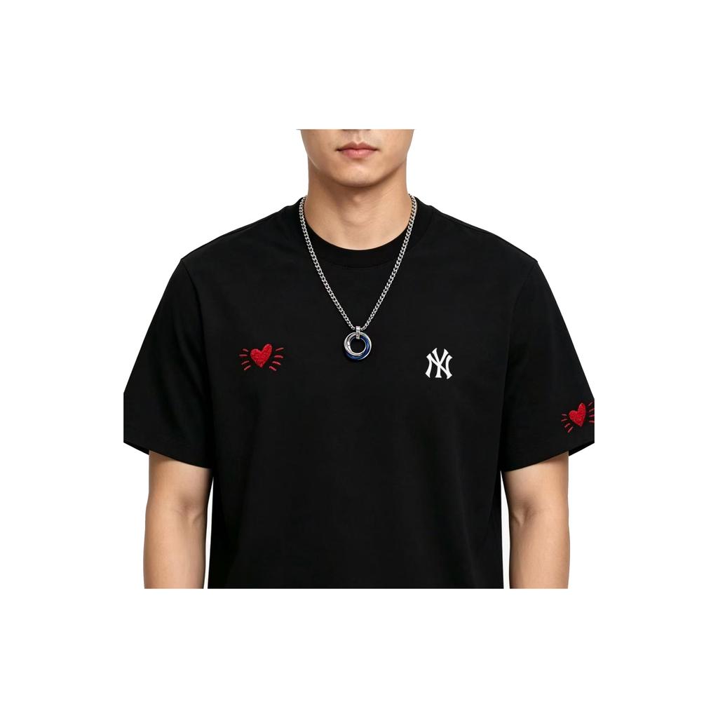 MLB T Shirts Unisex Black Crew Neck Thin 3ATSB0163-50BKS(Group51- )