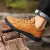 Non-Slip Leather Treking Footwear Leisure Lace Up Mens Casual Shoes Outdoor Male Sneakers Hiking Shoes All-match Driving Shoes