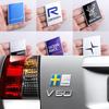 3D Aluminium Styling Auto Karosserie Seitenkotflügel Kofferraum Dekorationsaufkleber für Volvo R Design T6 AWD C30 C40 C50 C70 S40 S60 S70 S80 S90