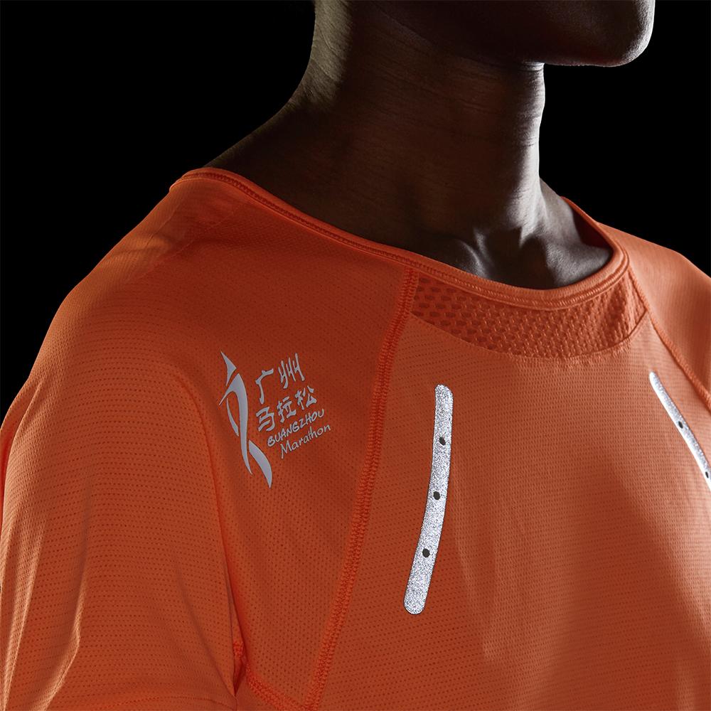 Adidas Gzm Htr Tee Guangzhou Marathon Competition Running Short Sleeve T-Shirt Women Tops Red Fluorescent GV1326