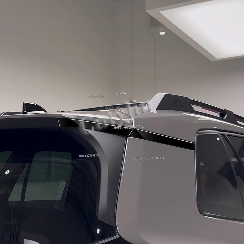 For Toyato Rav4 RAV 4 2026 2027 ABS Black Carbon Fiber Car A Pillar Cover Trim Rear Window Tail Wing Decorative Strip styling