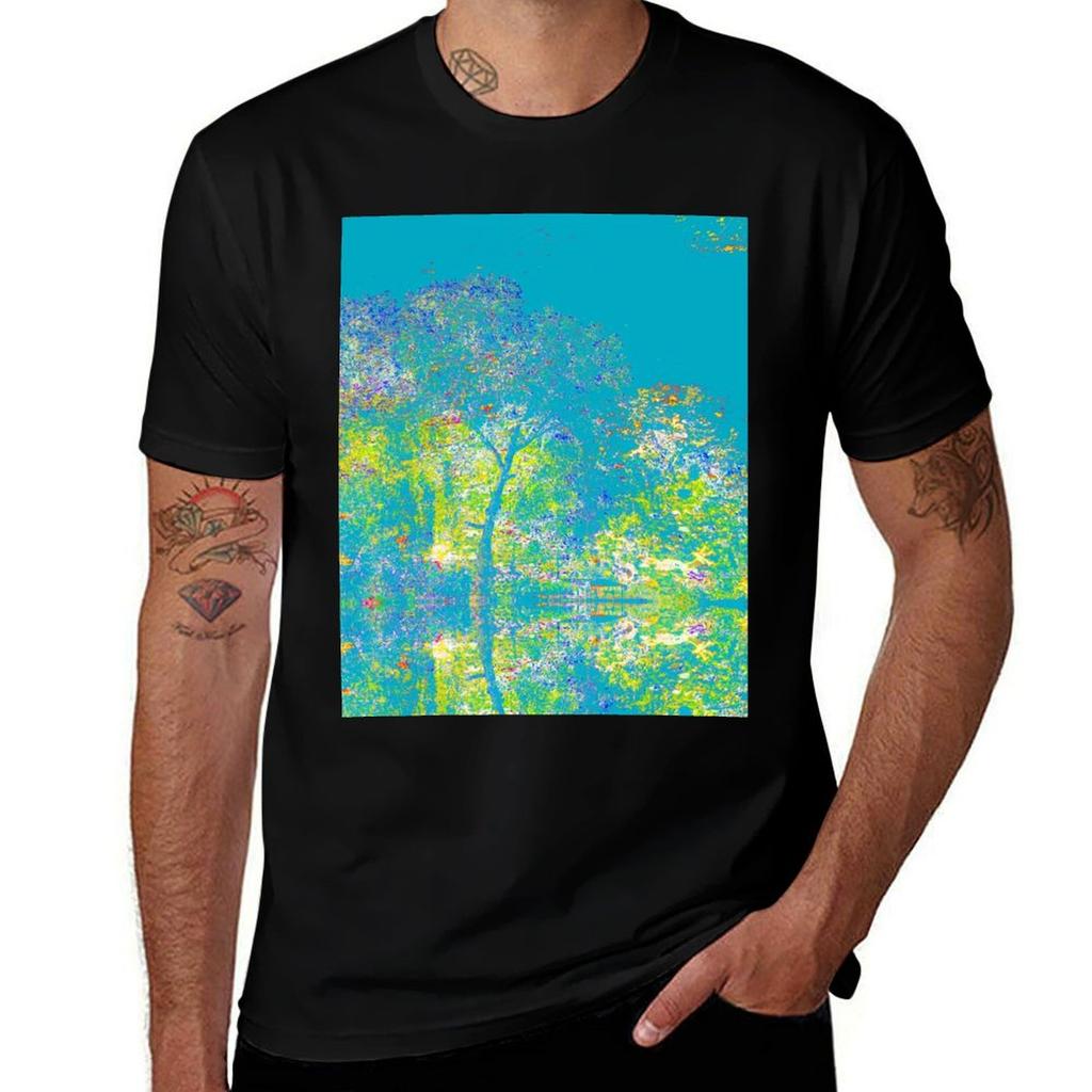 Aqua Reflection Tshirt Fashion Graphic Tee For Men