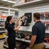 Universal Circular Saw Storage Rack Two Hole Design Compatible Multiple Saw Types Wall Mounted Metal Organizer