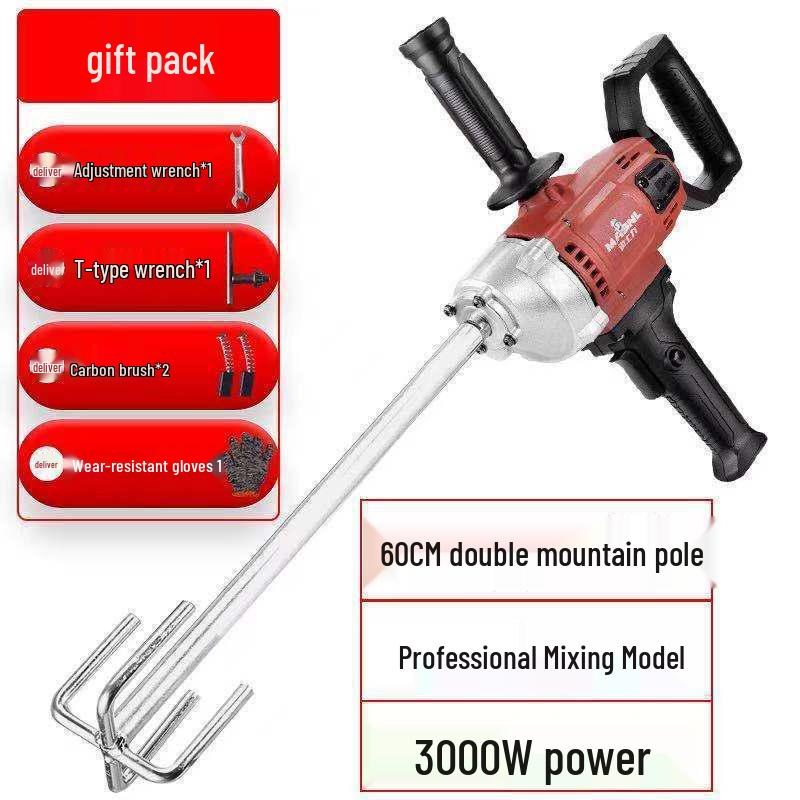 High-Power Multi-Purpose Mixer for Paint, Putty, Cement, and Mortar