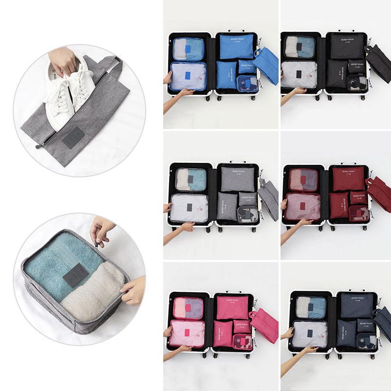 7Pcs/Set Different Size Square Travel Luggage Storage Bags Clothes