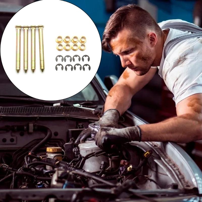 Heavy Duty Vehicle Door Hinge Restoration Set Improves Closing Mechanism Prevents Corrosion for Pickups