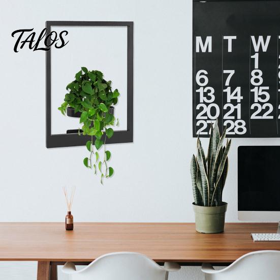 Vertical Plant Holder Picture Frame Wall Heavy Duty Metal Plants Display Stand Home Office Living Room Mount Flower Shelf Rack