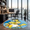 THE SIMPSONS Printed Round Rug Carpet Chair Rug Area Rug Entryway Doormats,for Office Chair Living Room Bedroom Kitchen Room.