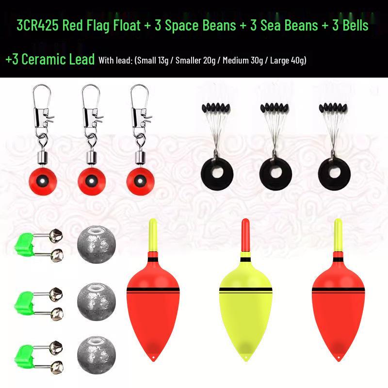 Flotador de Pesca Luminoso de Barriga Grande para Lanzamiento Largo para Mar y Carpa Plateada