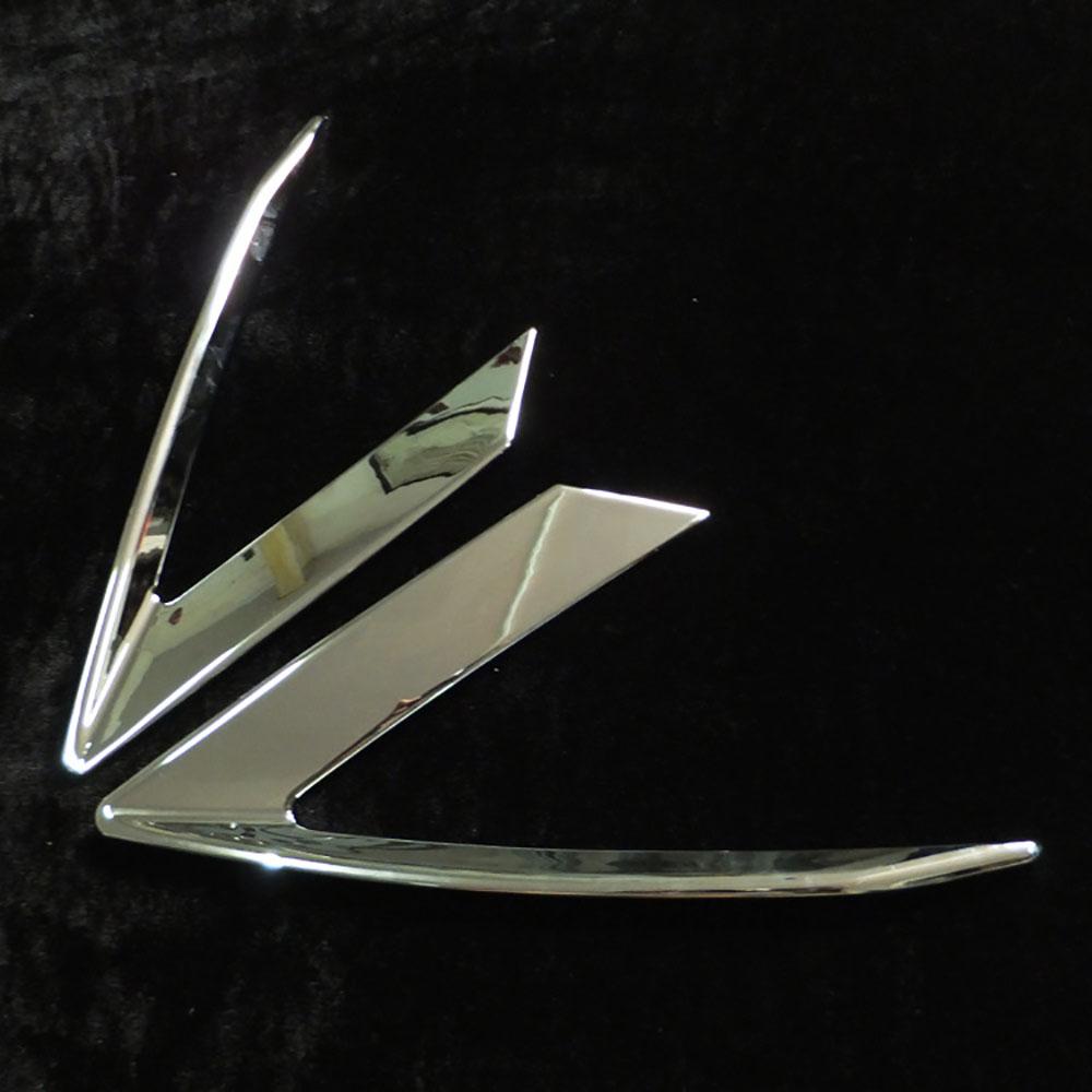 1 Pair Chrome Front Head Light Eyebrow Cover Trim For Cadillac XT5 2016- 2023