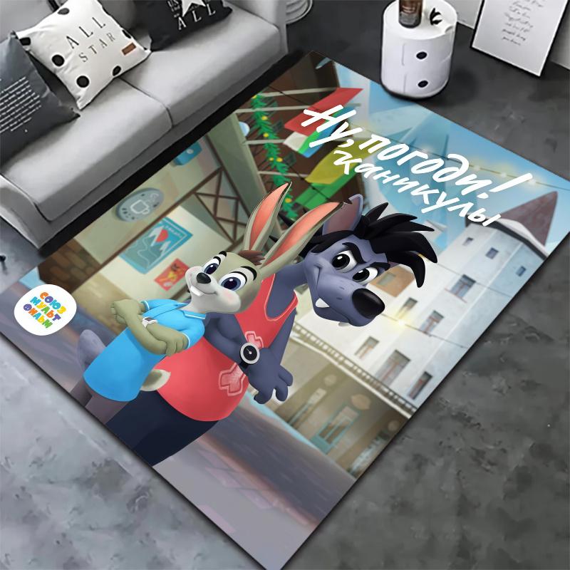 Nu Pogodi Carpet Rug for Living Room Bedroom Home Sofa Decoration,Kids play Nonslip Floor Mat