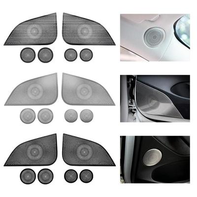 Tesla Model 3 Hoparlör Kapağı Paslanmaz Çelik Ön Kolon Tavan Korna Kaput Hoparlör Kapağı Model 3 Ses Dekoratif Ped