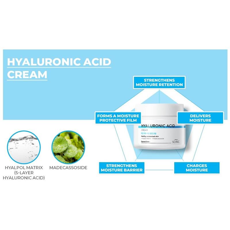 SCINIC Hyaluronic Acid Cream 80ml Moisturizing Cream Soothing Cream KOREA MADE