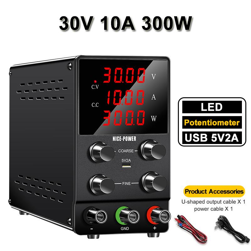 KUAIQU 30 V 10 A 300 W Gleichstromnetzteil OCP OVP Labortisch-Spannungsregler Outpot Einstellbare 12 V Schaltstromquelle für Reparatur