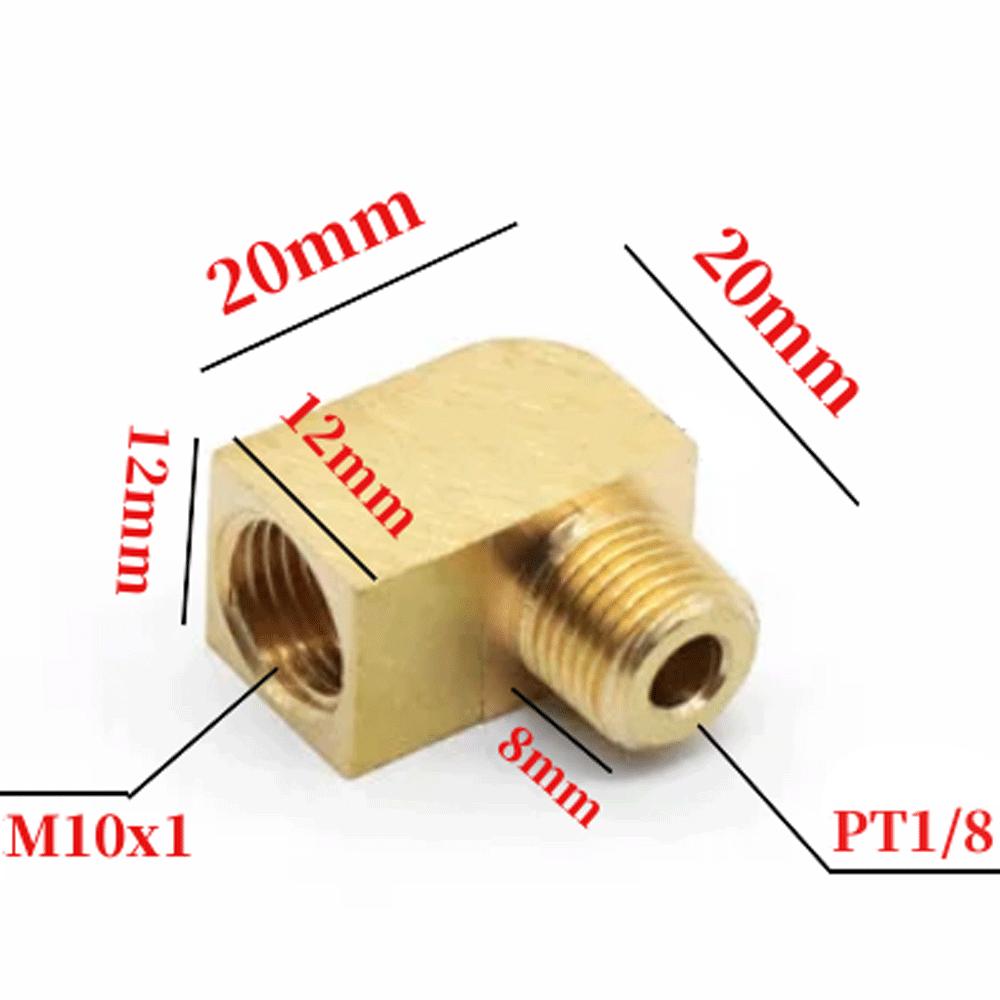 M6 M8 M10 1/8" BSP Male Female Elbow 90 Degree Block Brass Pipe Fitting Connector For Compreesion Fitting Oil Lubrication