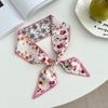 Silk scarf long strip new small fresh pastoral headscarf bow headband tied bag streamer decorative scarf belt