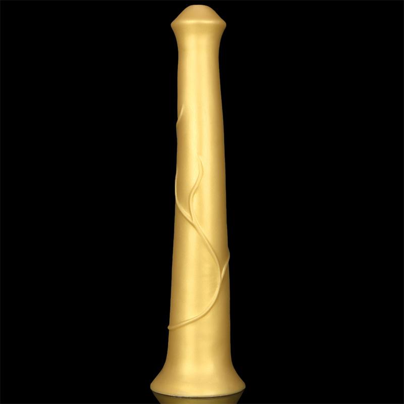 Weiblicher goldener Silikon-Super-King-Size-Dildo, Analplug, Pferd, hängender Esel-Masturbator, erotisches Produkt für Erwachsene