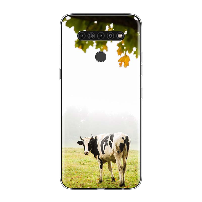 Cute Animal Cow For LG V60 V50S V50 G8X G8S G8 G7 ThinQ 5G K61 K51S K41S K30 K20 Q60 Q9 Soft Phone Case
