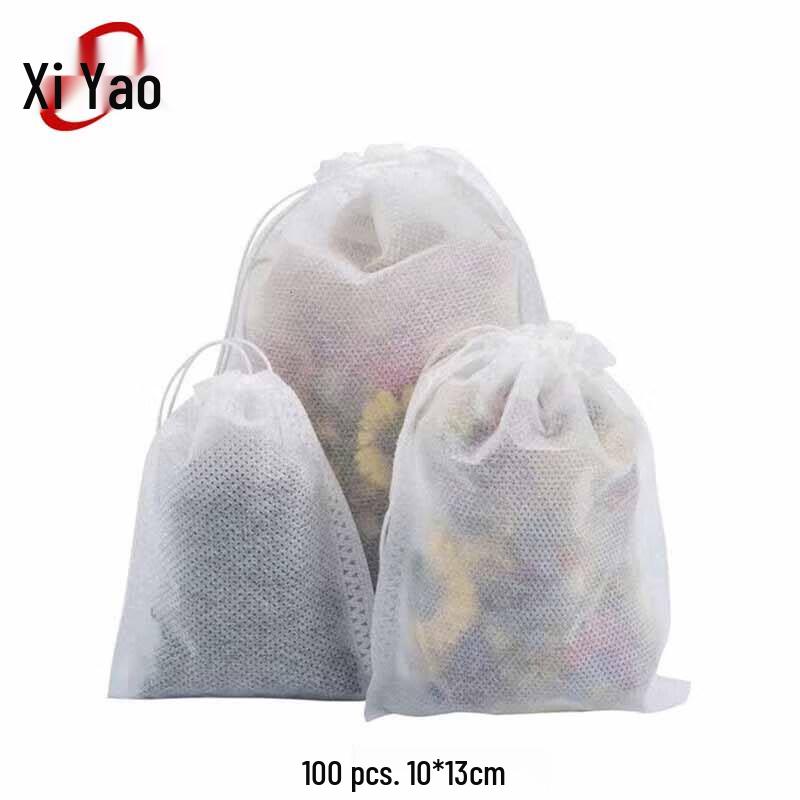 Xiyao Drawstring Filter Bags for Tea & Spices (100-Pack)