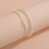 Simple Pearls Chain Anklet Bracelet for Women Trendy Fashion Love Heart Anklet Boho Style Female Foot Beach Jewelry for Girls