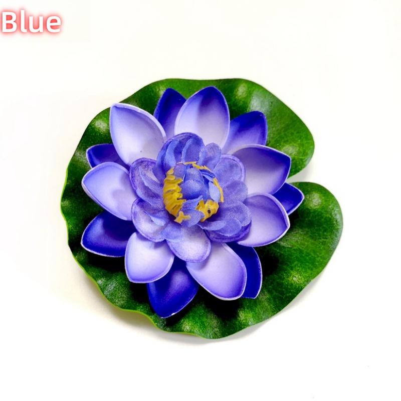 1PCS Lifelike Multi-color Lotus Floating Foam Flowers, Suitable for Ponds and Aquariums, 4-inch Garden Decoration Festival Decor