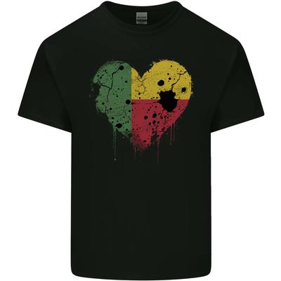 Love Benin Flag Beninese Day Football Kids T-Shirt Childrens