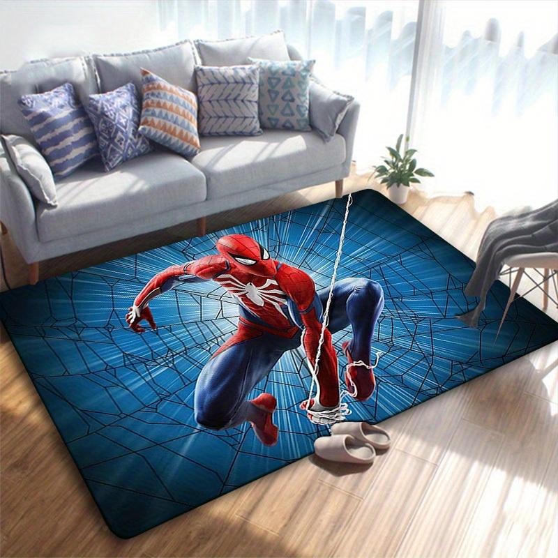 1 szt. Dywanik Marvel Spider-Man, Mata podłogowa antypoślizgowa, Wzór z postacią z kreskówki, Miękki aksamit, Wystrój pokoju, Zmywalny