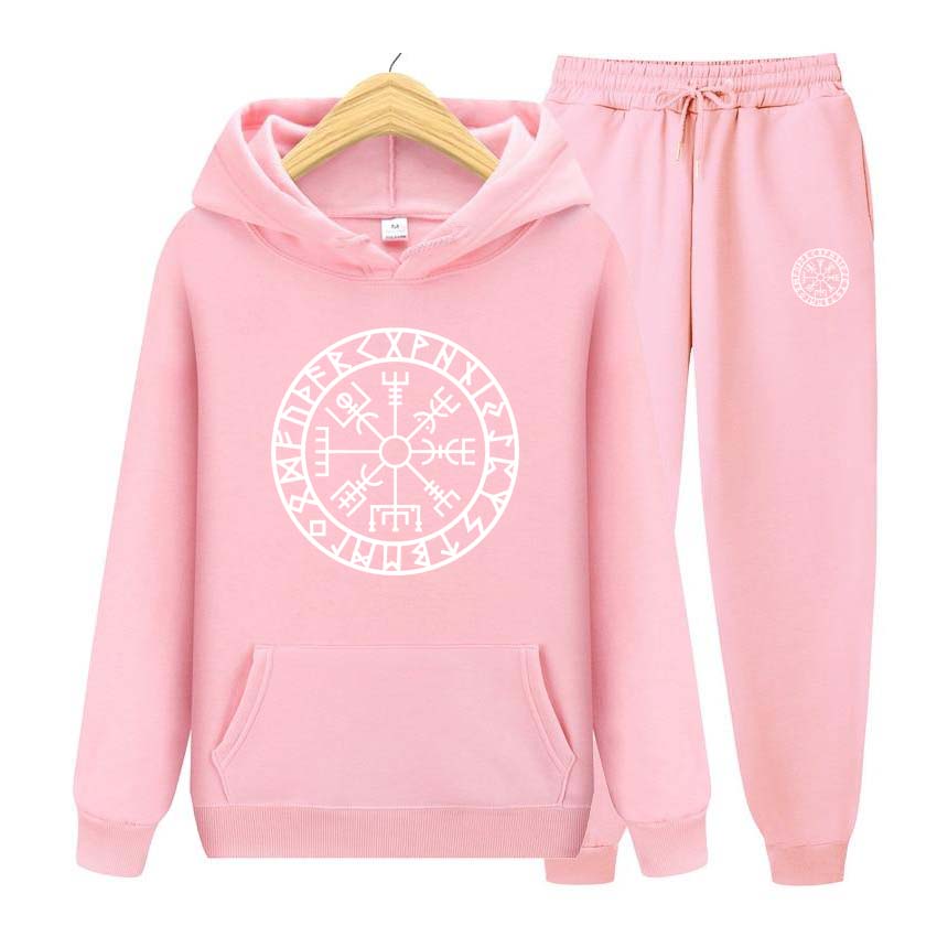 Men Suit Spring Hoodies+Pants Two Piece Set  Printing Men Womens Hoodies Tracksuits Jogger Pants Thick Warm Clothes Men