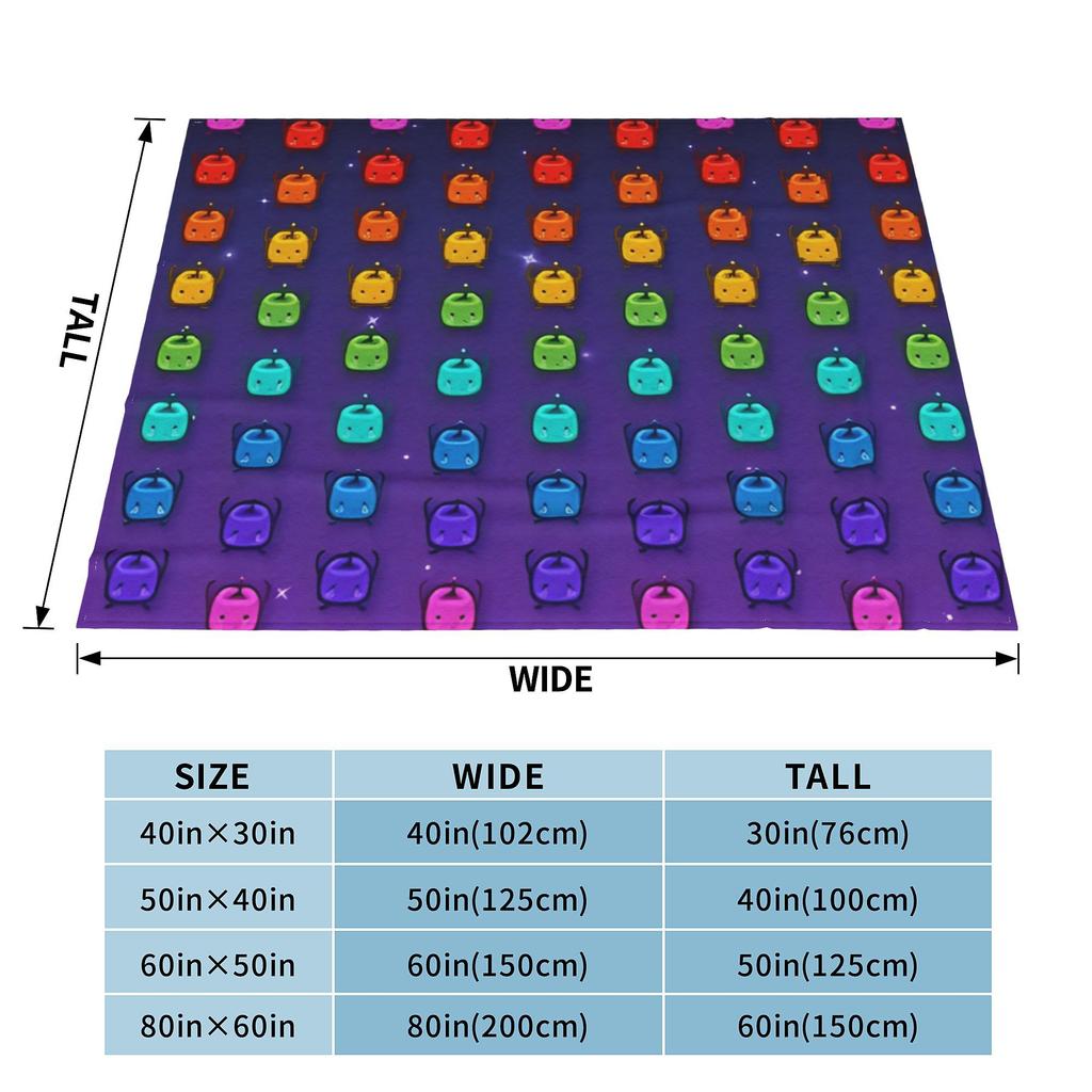 Stardew Valley Rainbow Junimos Blankets Flannel Spring Autumn Management Games Portable Soft Throw Blankets Plush Thin Quilt