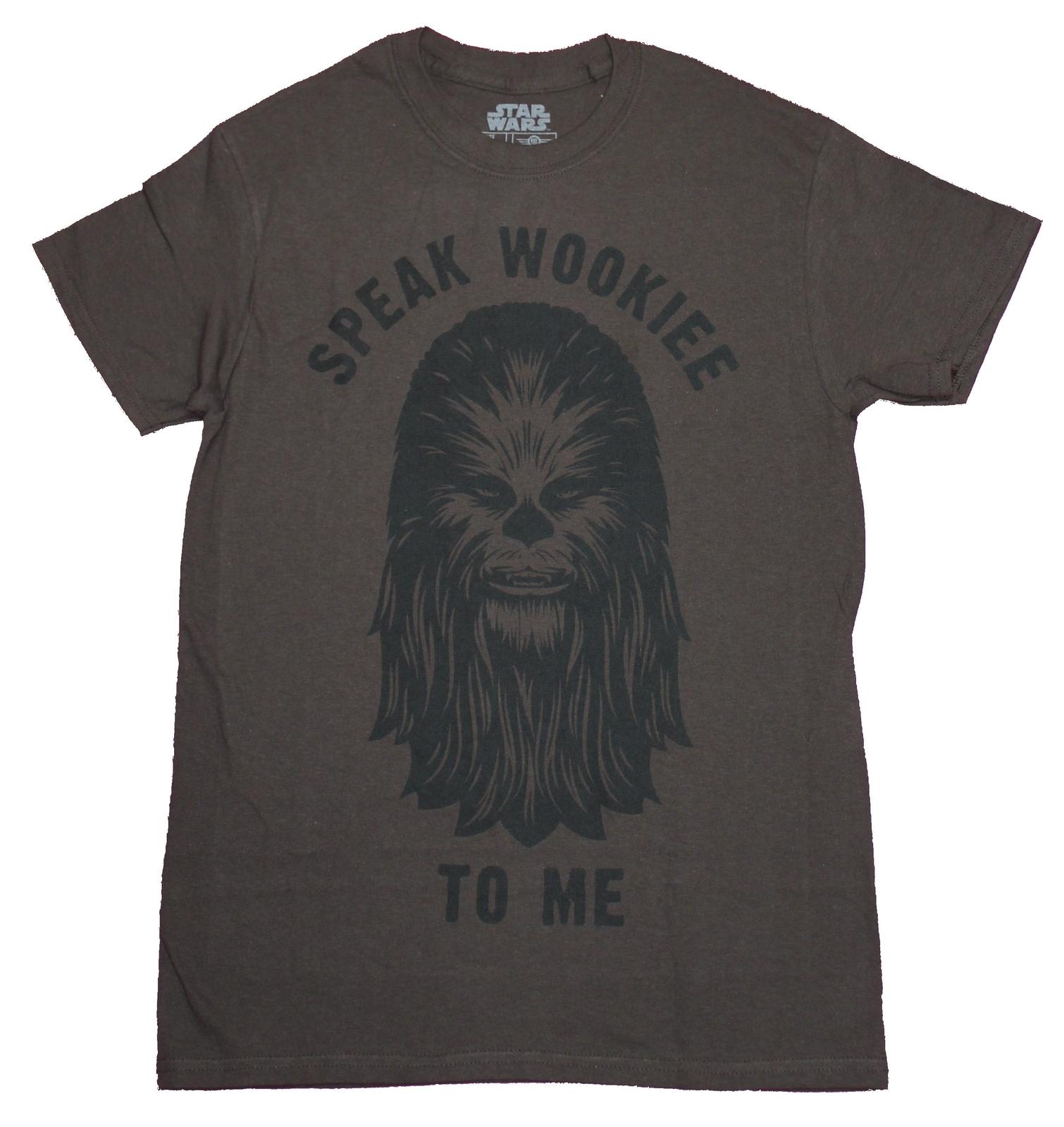 Star Wars Mens T-Shirt - Speak Wookiee to Me Chewbacca Face XL