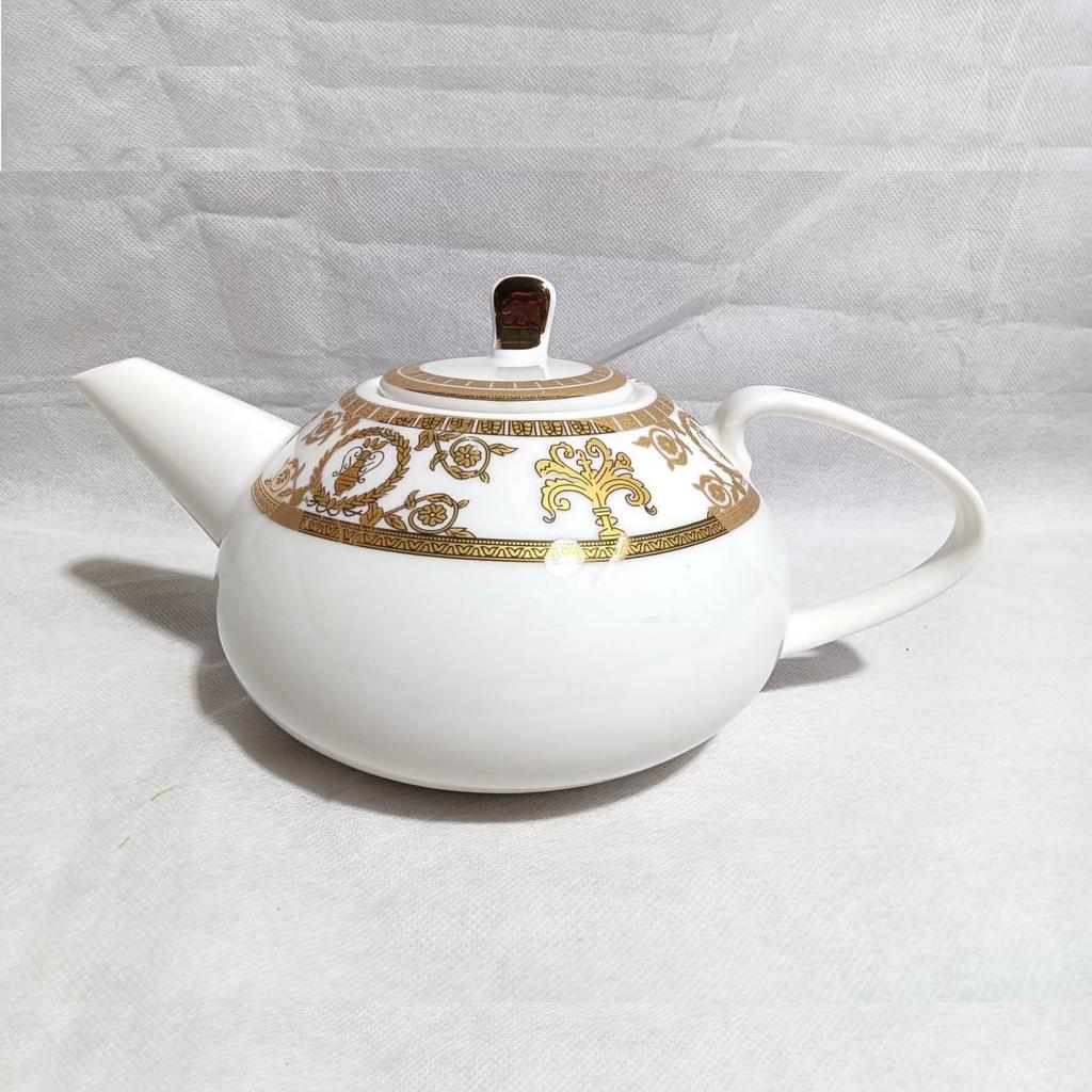 1 buc set ceainic si cani de ceai Set de ceainic cu 8 capete din ceramica in stil european de capacitate mare, simplu, fierbător de apă rece și caldă, set de căni de apă caldă și rece Creative Ins simplu