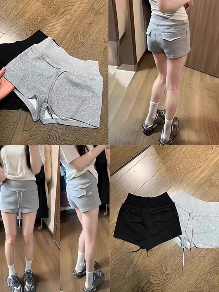 Women's Summer 2025 Slim Fit Drawstring Sporty Shorts