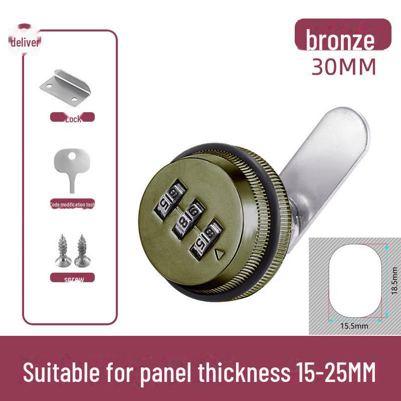 Zinc Alloy Mechanical Combination Cam Lock for File Cabinets, Electrical Boxes & Mailboxes