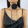 Vintage Floral Choker Necklace Accessory Chic Gothic Flower Choker Necklace Edgy Neckband for Fashion forward Individual
