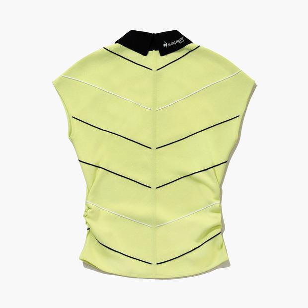 LECOQ GOLF Women'S Color Block Sleeveless Collar Sweater (Gq122Lkp34)