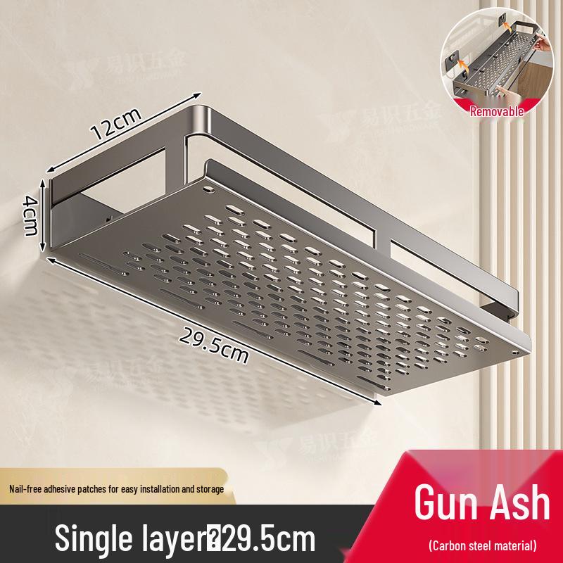 Deliksiz Duvara Monte Banyo Lavabo ve Tuvalet Saklama Rafı